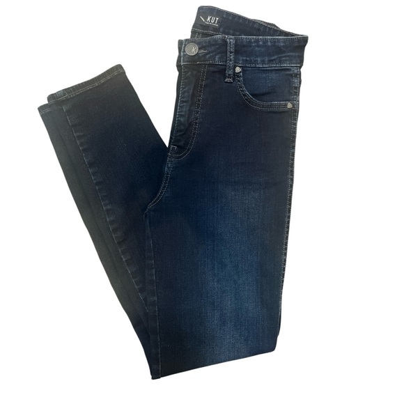 KUT FROM THE KLOTH 👖 HIGH RISE FAB AB SKINNY Dark Blue Denim Jeans - Picture 3 of 11